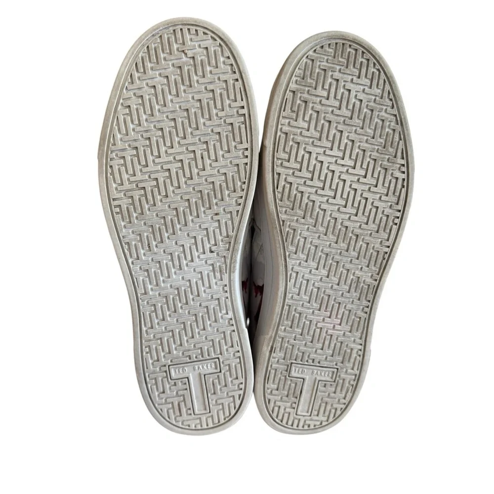 Ted Baker Tancey Slip on Sneakers White Pink Flora Women’s Size 6 - Picture 9 of 10